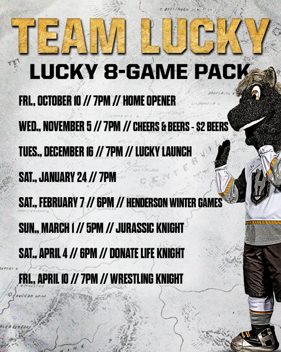 HSKnights's tweet image. Which team are you joining? Town Crier and Lucky partial plans are on-sale now!
🎟️: vgk.io/doRF3