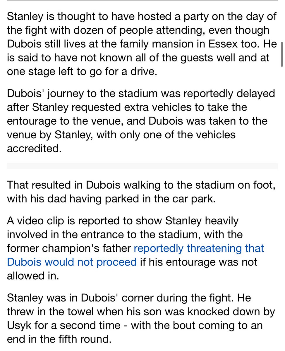 OnTheRecordBox's tweet image. 🚨DUBOIS MADE TO WALK TO USYK FIGHT
More chaos in the wake of Daniel Dubois’ defeat to Oleksandr Usyk, as reports claim Dubois was forced to walk to Wembley Stadium on foot after his father, Stan, requested additional vehicles for the entourage at the home gathering
(@thetimes)