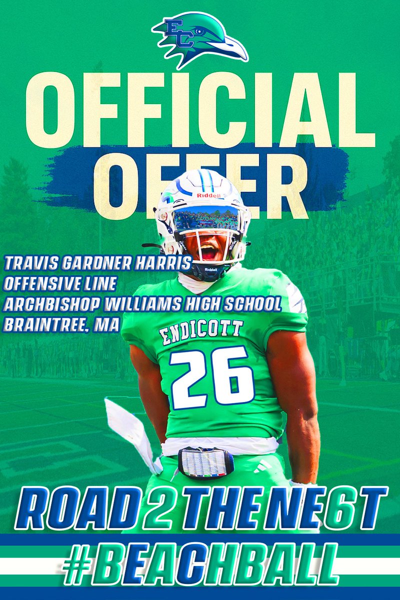 Travis Gardner-Harris (@travis_gharris) on Twitter photo After a great camp experience and talk with <a href="/CoachCorc70/">Patrick Corcoran</a> I’m excited to announce my second official offer to Endicott College
<a href="/AWHSFootball1/">Archbishop Williams Football</a> After a great camp experience and talk with <a href="/CoachCorc70/">Patrick Corcoran</a> I’m excited to announce my second official offer to Endicott College
<a href="/AWHSFootball1/">Archbishop Williams Football</a>