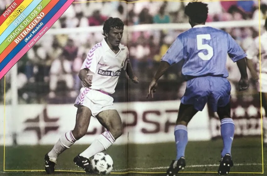 Rancoma_'s tweet image. Emilio Butragueño. Icono de aquel Madrid de los ochenta que nos dejó una huella imborrable a los niños de entonces.
📸 Fotografía de Juan Navarro. Don Balón.