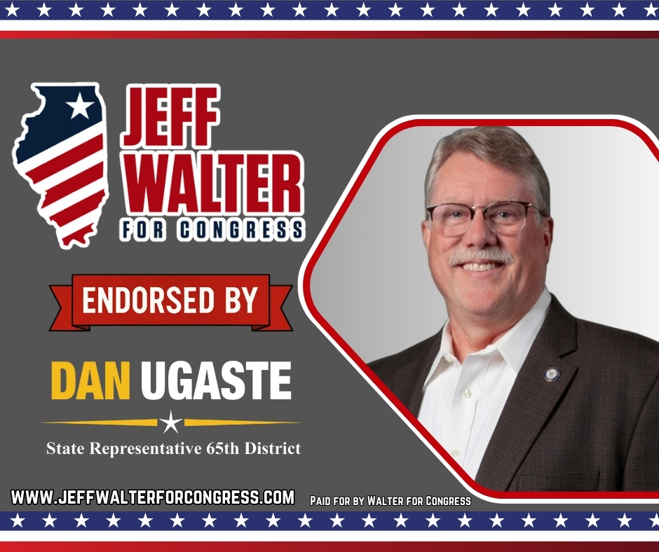 JeffWalterIL's tweet image. State Representative Dan Ugaste has officially endorsed Jeff Walter for Congress! Jeff is the conservative leader we need to fight for lower taxes, safer communities, and our constitutional rights. Visit jeffwalterforcongress.com for more information. #twill #IL11🇺🇸