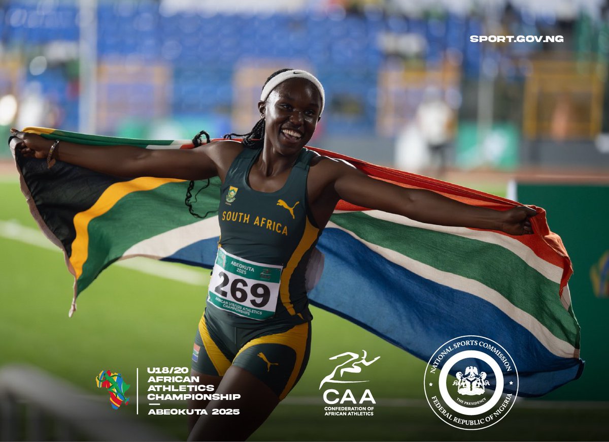 AfricaFactsZone's tweet image. South Africa dominates the African U18/U20 Athletics Championships for the third consecutive time.
Nigeria came in second place with 16 medals.
Nigeria stepped up to host the competition in Abeokuta, after Algeria failed to meet the requirements.
940 athletes participated.