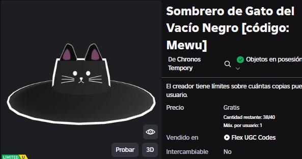 Sorteo sorpresa volada 🥺✨

1x sombrero de gato void

- seguir a
<a href="/Estr3lla_29/">Estrellitaaa (⭐)</a>
<a href="/Sonic22IAYT/">Sonic22IA 🧡🎃</a>

- like y retwitear 🥺
- comenta: miuw 🥵
- mostrar evidencia ☠️

Termina en 1 minuto ⌛😏