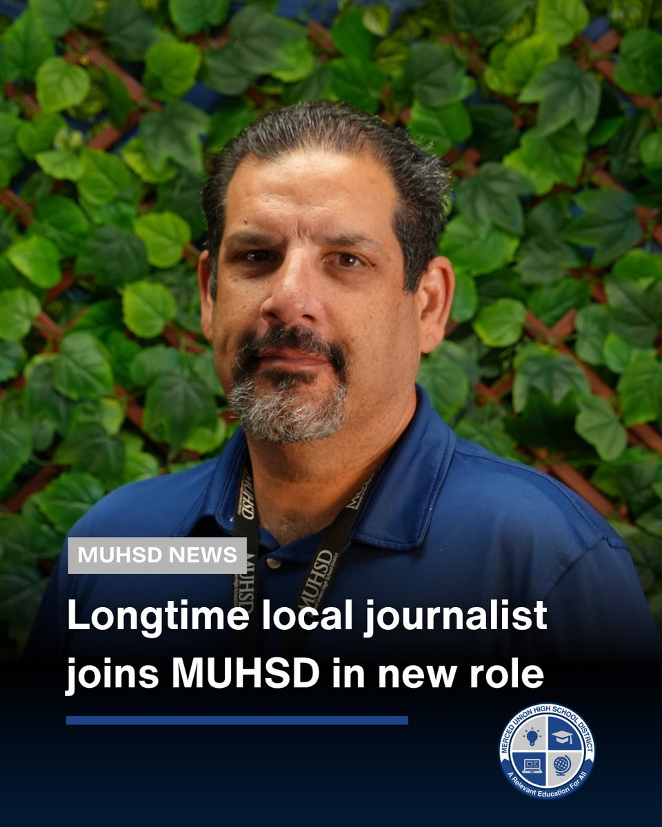 MUHSD welcomes longtime local reporter Shawn Jansen as our new Digital Media Program Manager! 📰 After 25+ years at the Merced Sun-Star, he’ll now help spotlight all the great things happening across the district. 📸🎉

🔗 muhsd.org/244916_2?artic…
#muhsd #MUHSDNews #MercedCounty