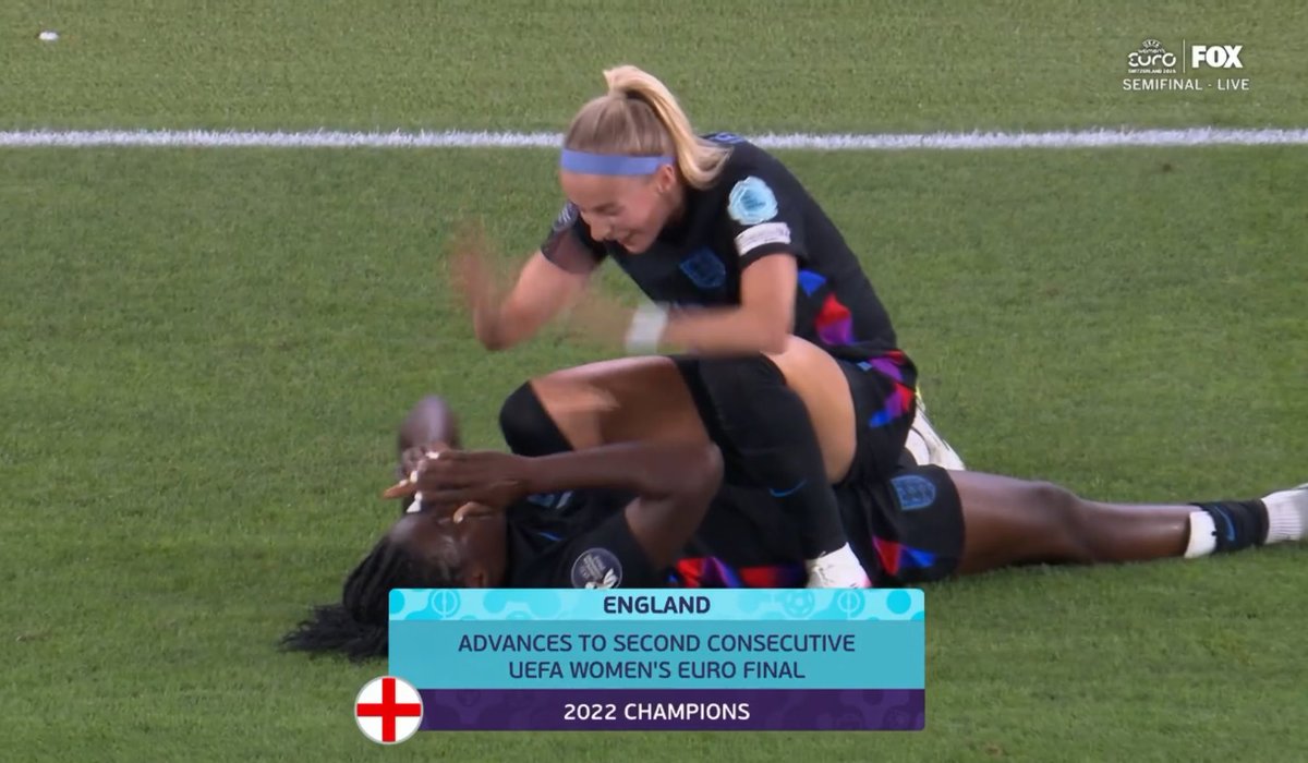 WomensGameMIB's tweet image. ENGLAND ARE THE TEAM THAT WOULD NOT DIE. Resilience over quality, tenacity over clinicality. The defending champions score late again, and are somehow back to the final, any which way. Remarkable to witness. It could still come home… 🏴👏