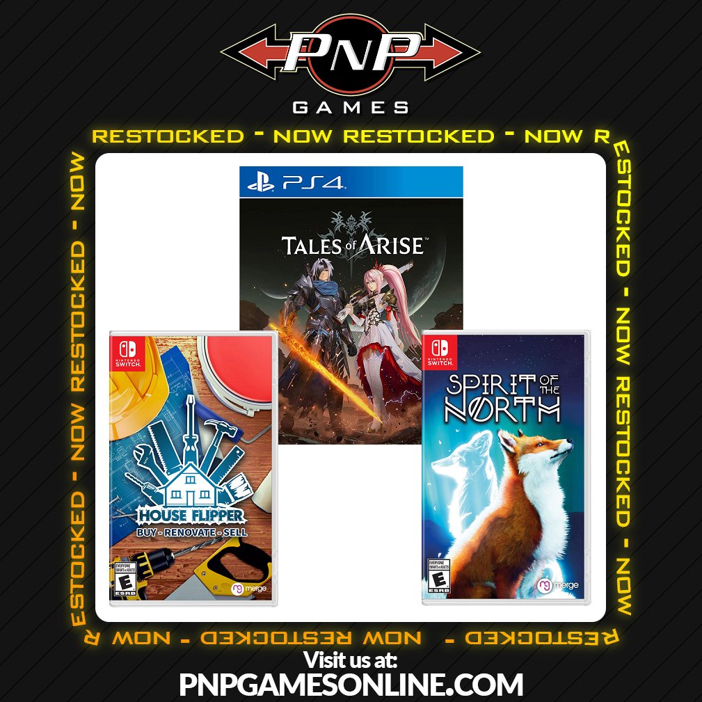 PNPGames's tweet image. 🎮Restocks ~
House Flipper SWITCH $29.99 CAD (~$22 USD)
pnpgamesonline.com/product/house-…
Spirit of the North SWITCH $29.99 CAD (~$22 USD)
pnpgamesonline.com/product/spirit…
Tales of Arise PS4/XBOX $19.99 CAD (~$14.50 USD)
pnpgamesonline.com/?s=Tales+of+Ar…
Browse All #Sales at PNPGAMESONLINE.COM:…