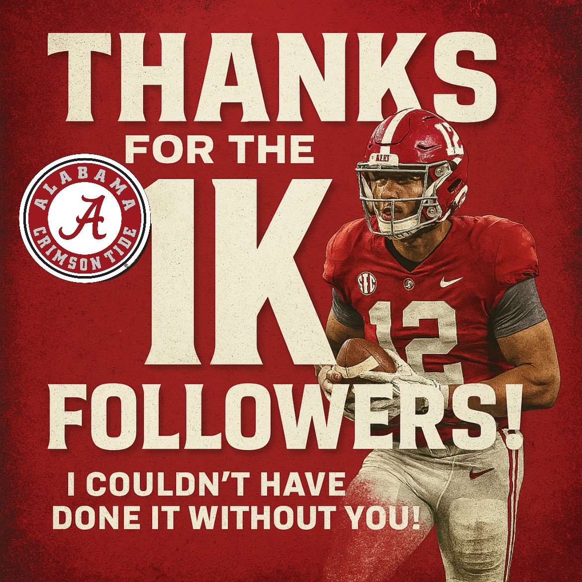 RayMcDuffie11's tweet image. Thank you all very much for
Making this happen!! I couldn’t have done it without you all! My passion for Alabama Football, All Sports and Art is what I love showing to you all! Here’s to 2000!