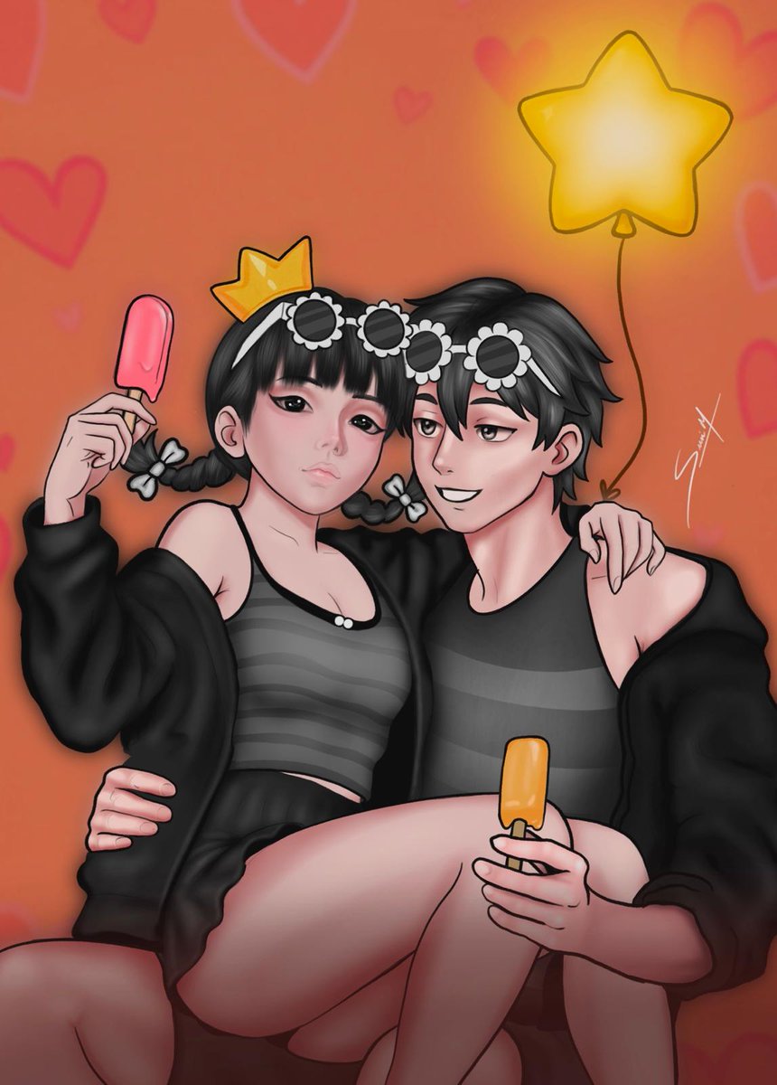 ✨ ¡Encargo de pareja! ✨
Gracias <a href="/maddiedc23/">-Maddie✨🫧</a>  por confiar en mí para retratar tanto amor 💖
Cada detalle fue hecho con cariño 🫶🏼
#dibujo #digitalart #arte #commissionart #commission #comisiones #pareja