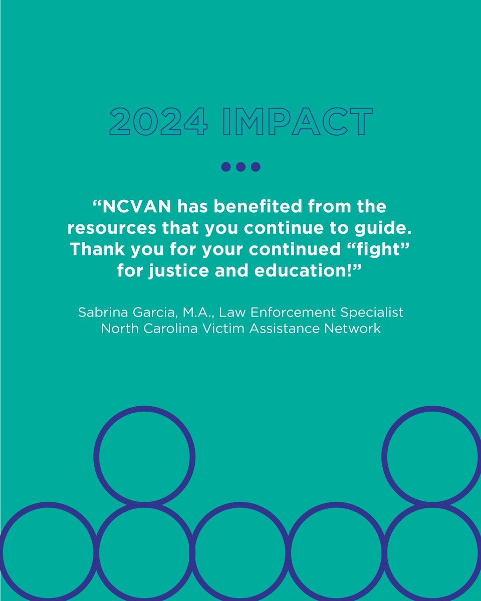 NCVLI's tweet image. At NCVLI, we’re honored to support advocates like Sabrina from @ncvan who are working every day to advance victims’ rights.
Read more in our 2024 Impact Report: From Foundation to Future, Building Blocks of Justice
🔗 ncvli.org/wp-content/upl…