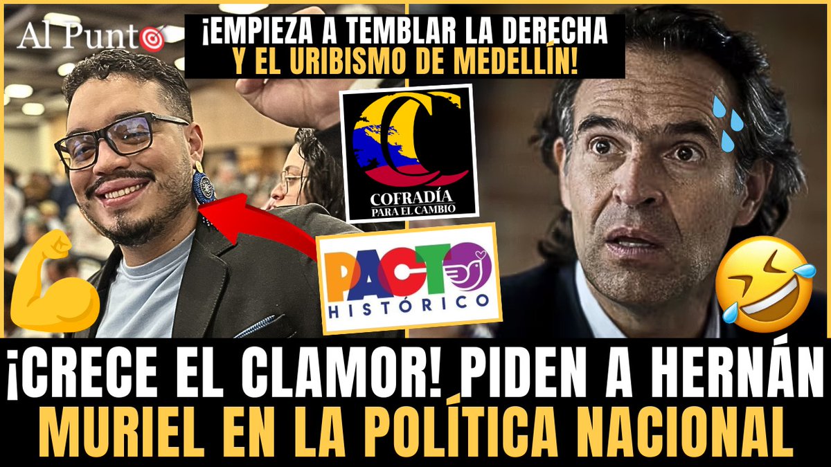 AlPuntoCol's tweet image. 🚨✊🇨🇴 ¡TIEMBLA el uribismo! Crece el APOYO de colombianos a HERNÁN MURIEL para que llegue al CONGRESO
👉 youtu.be/mz-dGAt5uW4