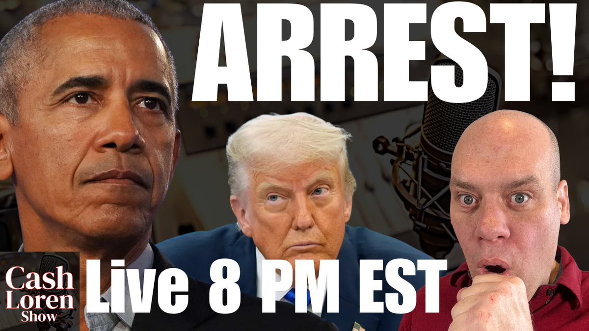 CashLorenShow's tweet image. Live 8 PM EST: Trump Calls For Obama TO BE ARRESTED For Treason
Repost and turn notifications on 🔔 + you do not want to miss a moment.
DNI Tulsi Gabbard has thousands of classified documents scheduled to be released to the public, alleging that Obama ordered his Intelligence…