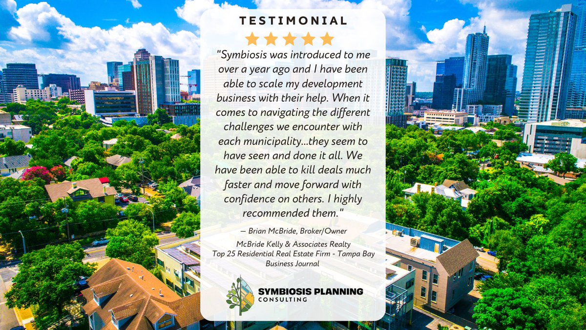 symbiosisplan's tweet photo. Grateful for this kind testimonial from Brian McBride of McBride Kelly & Associates Realty! 🙌
We're proud to support clients navigating complex development challenges with clarity and confidence.
#UrbanPlanning #LandUse #DevelopmentConsulting #Testimonial #SymbiosisPlanning https://t.co/73z4jqIFke