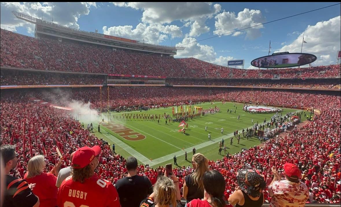 MoShady's tweet image. Anyone looking for club level Chiefs tix? I have a pair for few games. They aren’t cheap, but they’ll be cheaper than you can get anywhere else. Ravens, Lions, Raiders and Chargers games left. Picture is from the seats. If interested, message me. #ChiefsKingdom