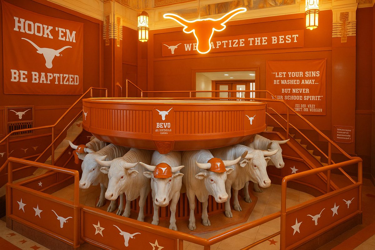 DeseretPews's tweet image. LDS Church Strikes Deal with Fairview, Texas: Baptismal Oxen Now Longhorns to Win Temple Permit (Again)