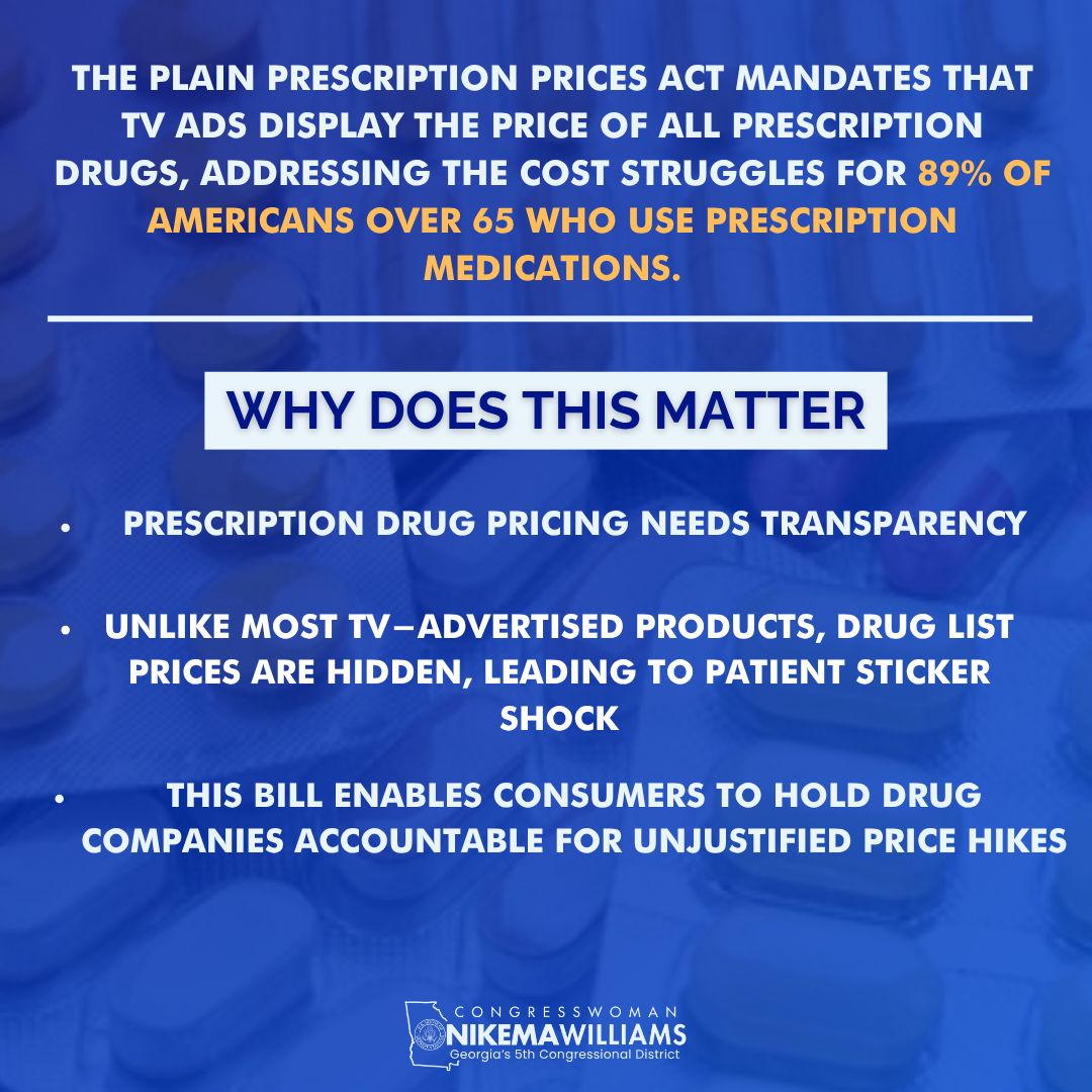 RepNikema's tweet image. Almost nine out of ten Americans over the age of 65 rely on prescription medications, yet one in four struggle with the cost. I've heard heartbreaking stories from #FightingFifth constituents who are forced to ration their medications. This shouldn't be happening.
That's why…