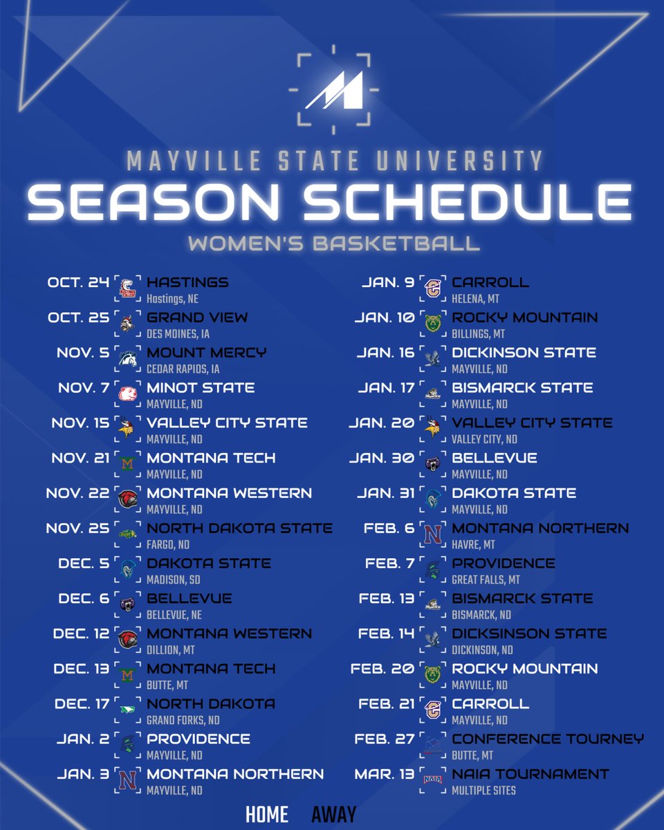 ‼️Mark your calendars‼️

The wait is over! Here is your 2025-2026 schedule, which includes 1⃣2⃣homes games!

The countdown to our first game starts today with 9⃣3⃣days until we tip off against Hastings College!

#RollMets