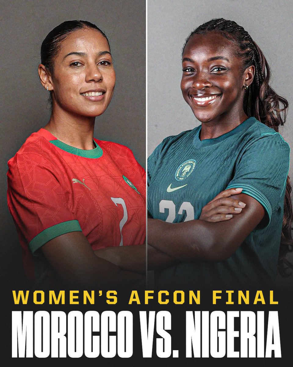 ESPNAfrica's tweet image. THE WAFCON FINAL IS SET.
THE HOSTS AGAINST THE 9-TIME CHAMPIONS.
WE WILL BE THERE 🍿🏆