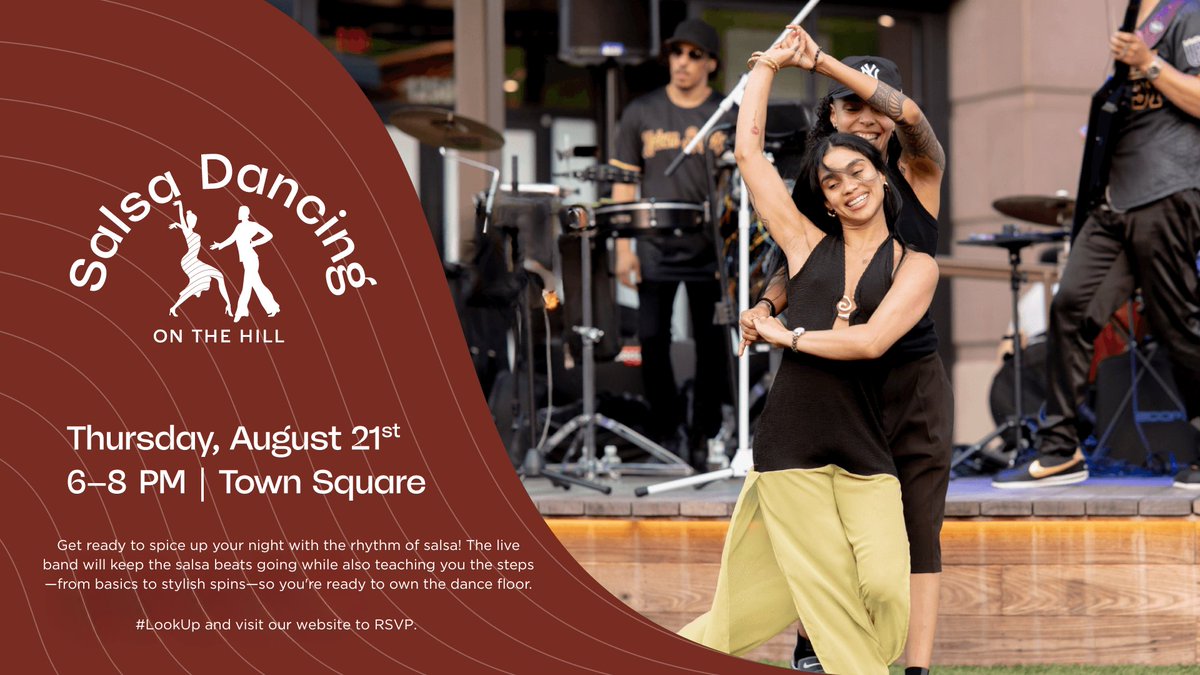 A night filled with rhythm and fiery footwork is ahead! 
#LookUp for more details -> ridgehill.com/events/salsa-d…