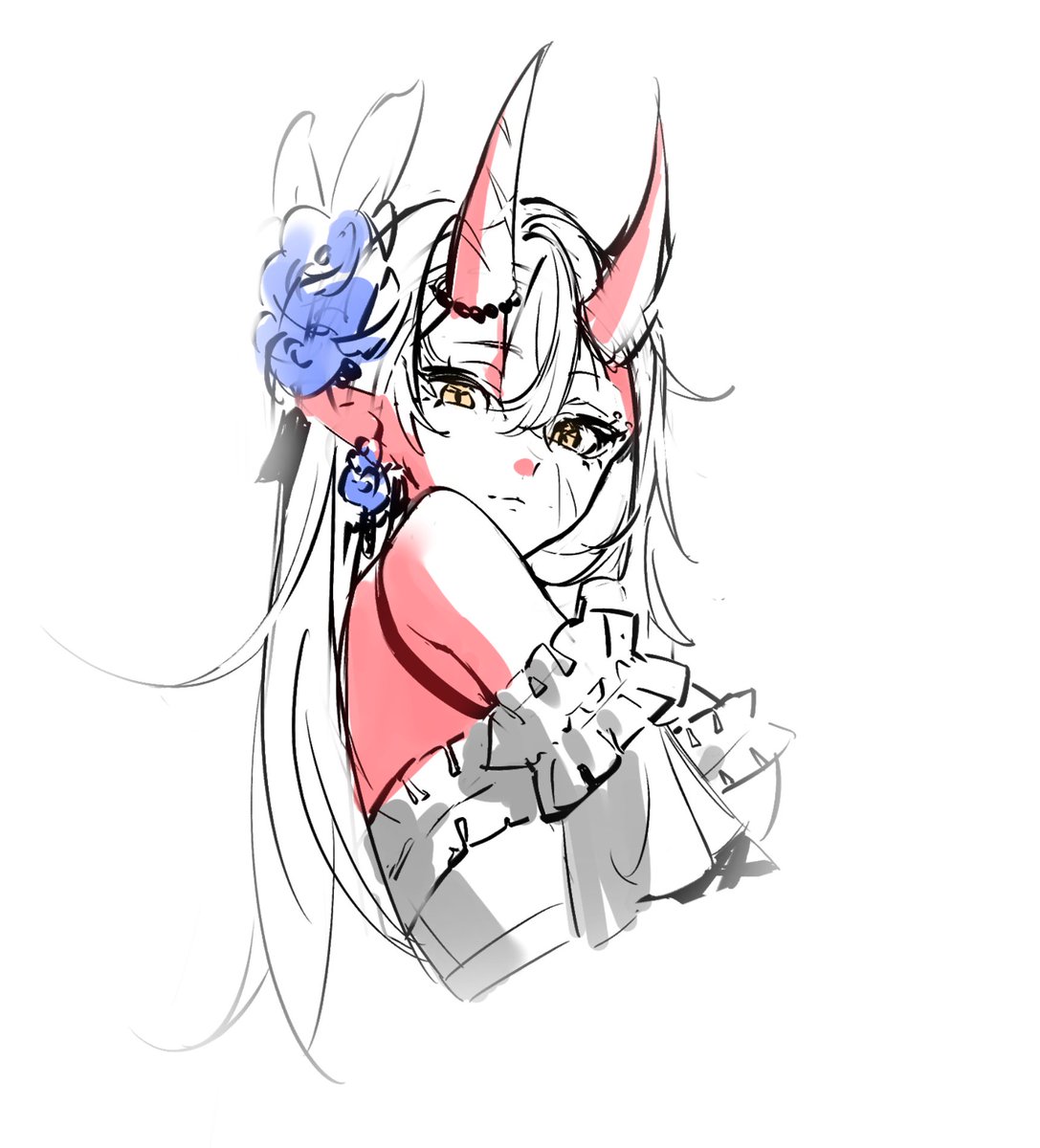 floatide's tweet image. Sketch for Yocci
#akumillust