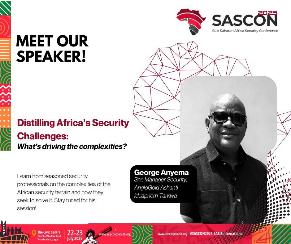 The 2025 Sub-Saharan Africa Security Conference is Here!* l

This prestigious event will be hosted in Lagos, Nigeria, bringing together renowned security experts and thought leaders from across the globe.

We are proud to announce that your trusted global security analyst, Dr.