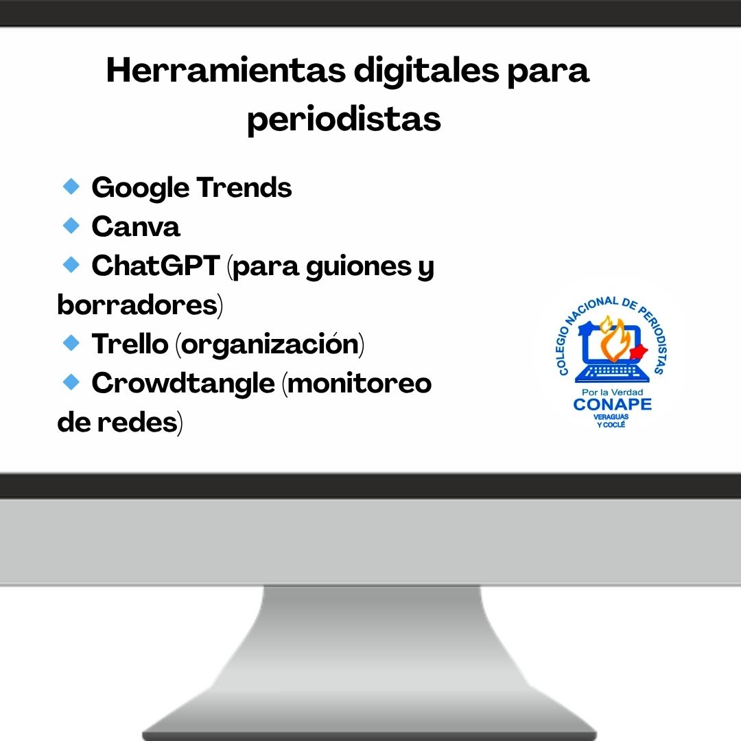 conapevercoc's tweet image. #conapetips Herramientas digitales para periodistas
#Conape #Coclé #Veraguas
