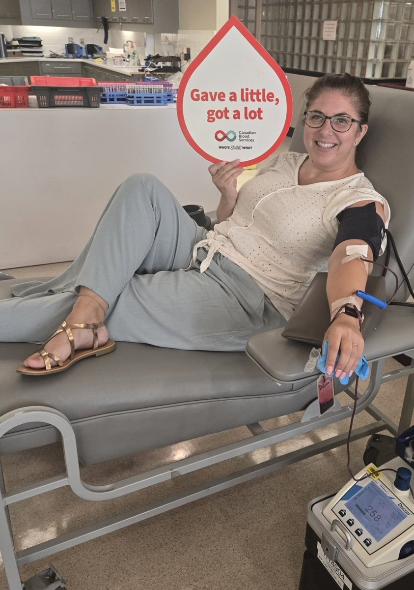 Sasha (@sashazed) on Twitter photo Someone I love is having surgery tomorrow and will need a blood transfusion. I know she wonβt receive my blood, but putting some into the bank felt like the best way I could show up. β€οΈ
Itβs a small act that can make a big difference. #DonateBlood #GiveLife <a href="/CanadasLifeline/">Canadian Blood Services</a> Someone I love is having surgery tomorrow and will need a blood transfusion. I know she wonβt receive my blood, but putting some into the bank felt like the best way I could show up. β€οΈ
Itβs a small act that can make a big difference. #DonateBlood #GiveLife <a href="/CanadasLifeline/">Canadian Blood Services</a>