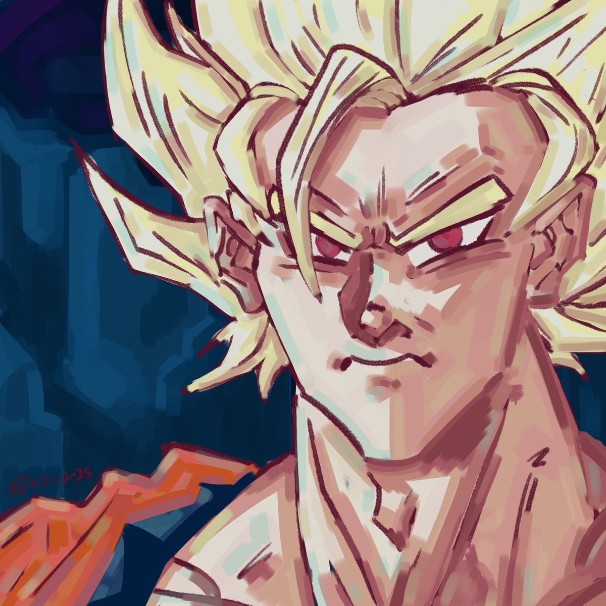 garbanzo_artz's tweet image. Goku (new painting method)
#goku #DragonBallZ #art