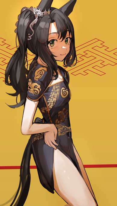 #ウマ娘
#umamusume

チーパオのすがた
サトノクラウン 