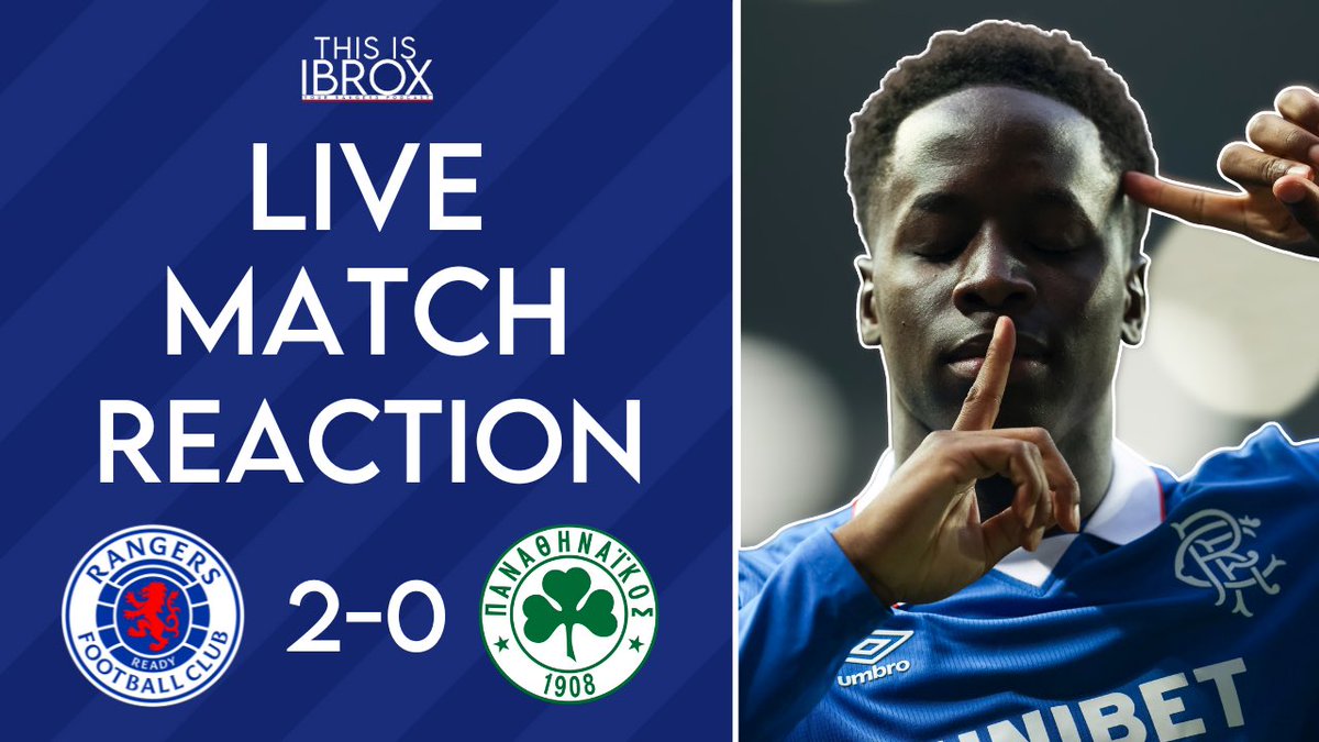 thisisibrox's tweet image. 🚨 LIVE IBROX REACTION POD 🚨
Join @Craig_Dennett and @WirralRanger live from Ibrox as they react to Rangers win over Panathinaikos in their opening Champions League qualifying game.
youtube.com/live/SzDWhkTx4…