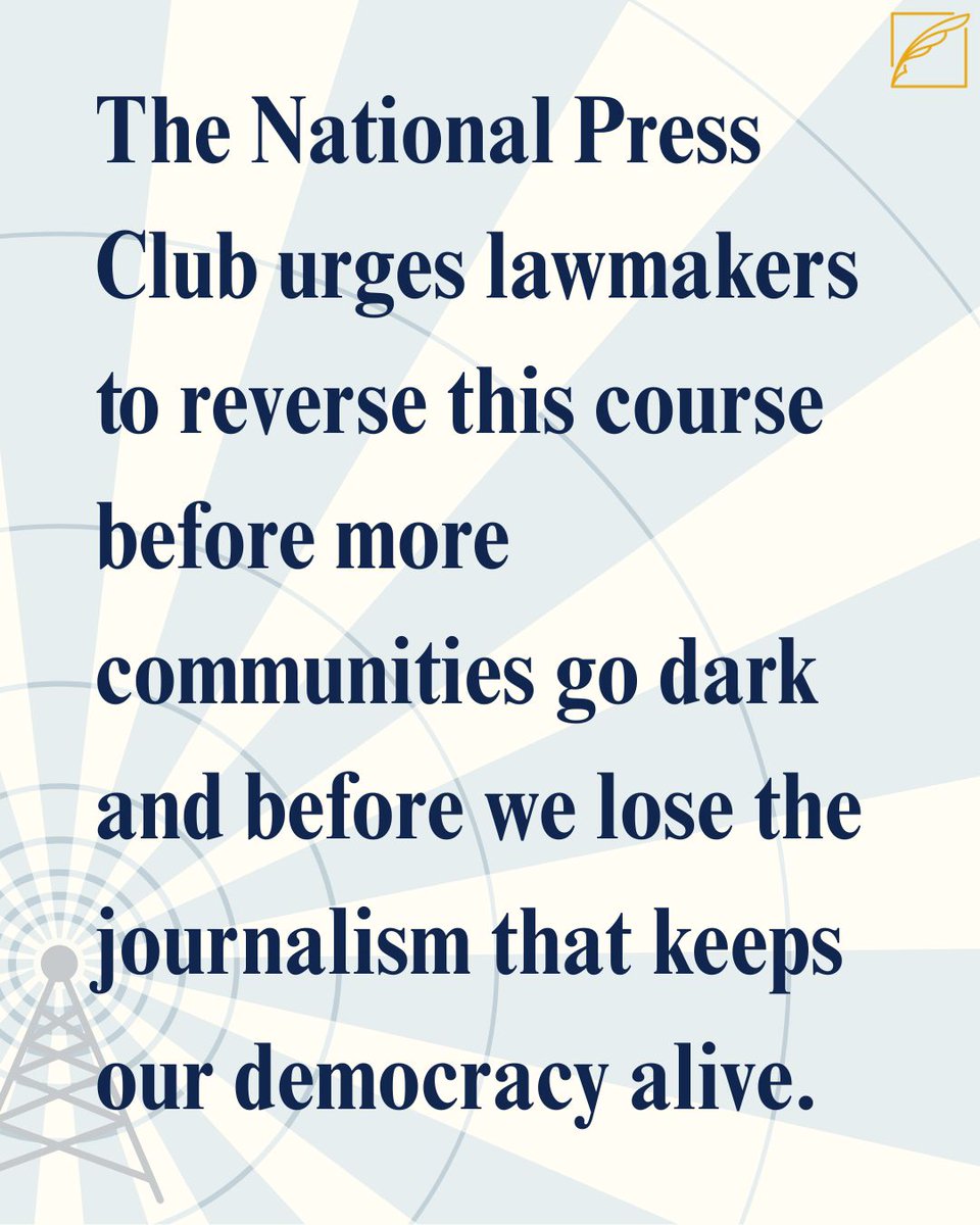 PFC_NPC's tweet image. Millions of Americans rely on public media as their only connection to local journalism.
Read the full press release from the Press Freedom Center at the link:
press.org/newsroom/natio…