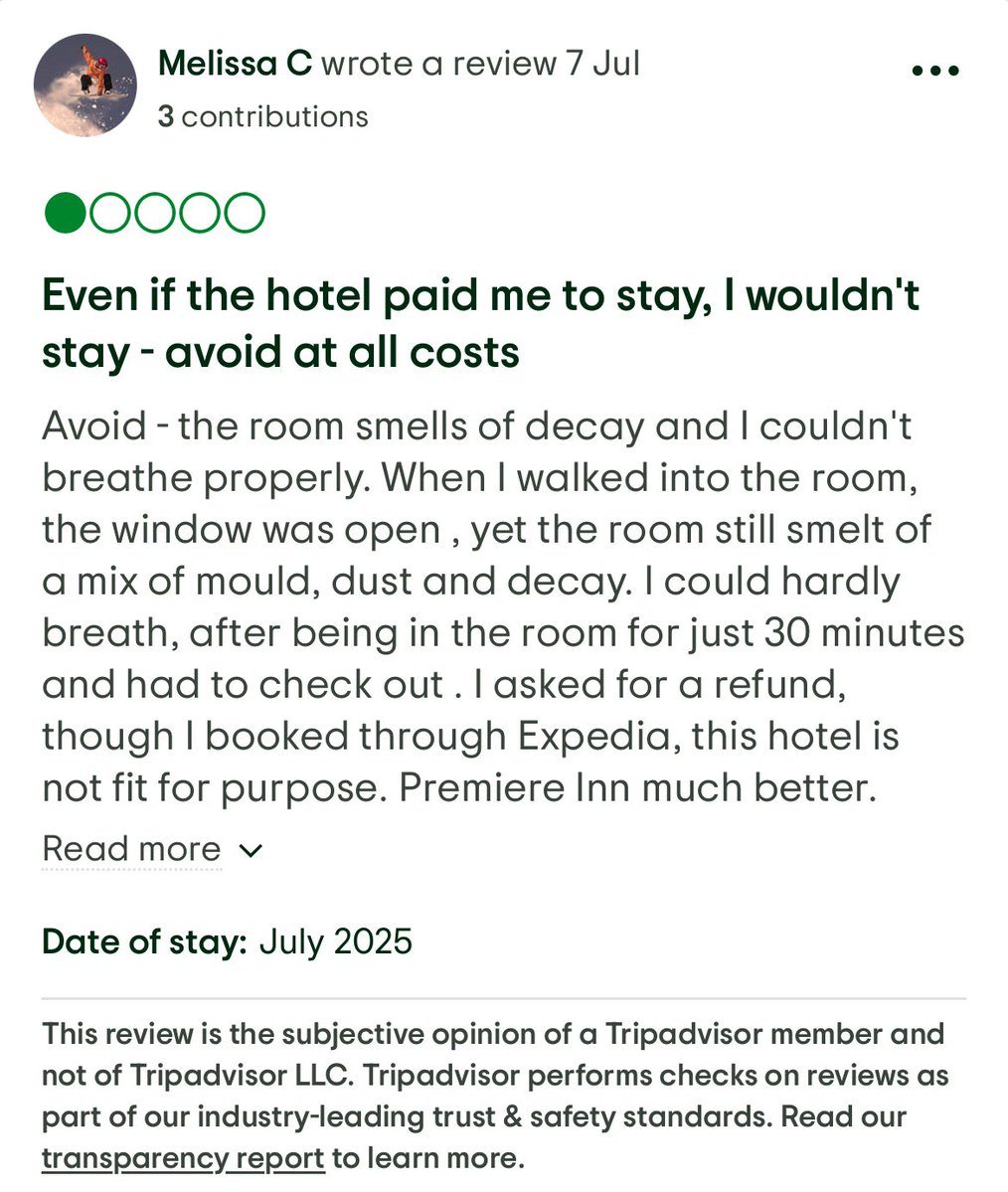 MonkEmma's tweet image. Just to be clear, this is what Reform accounts considers a “luxury hotel”🙄