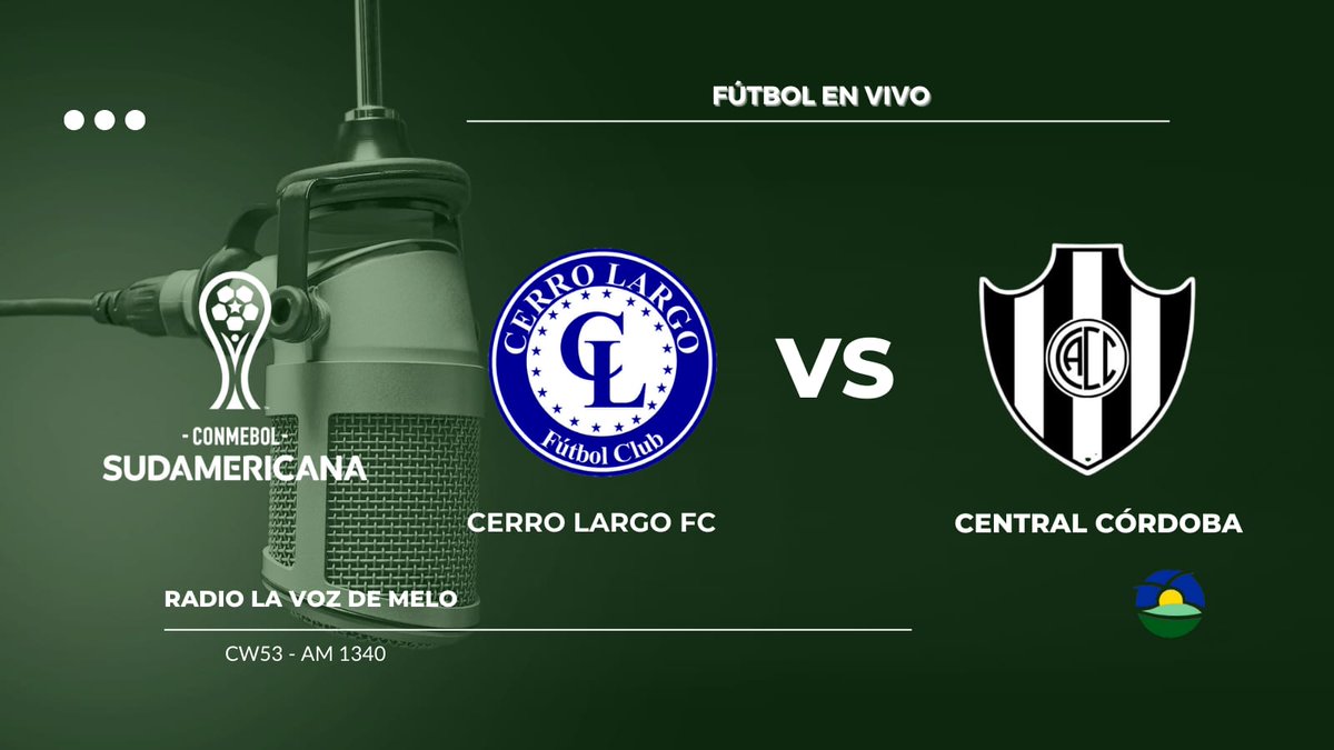 #CopaSudamericana 
#Radio #EnVivo

#CerroLargo 

Ya estamos al aire desde el Campeón del Siglo para el partido Cerro Largo - Central Córdoba. 

A las 19 el fútbol, súmate a la propuesta radio mayor. 

Escuche aquí el partido: youtube.com/live/1JgPBiCj_…