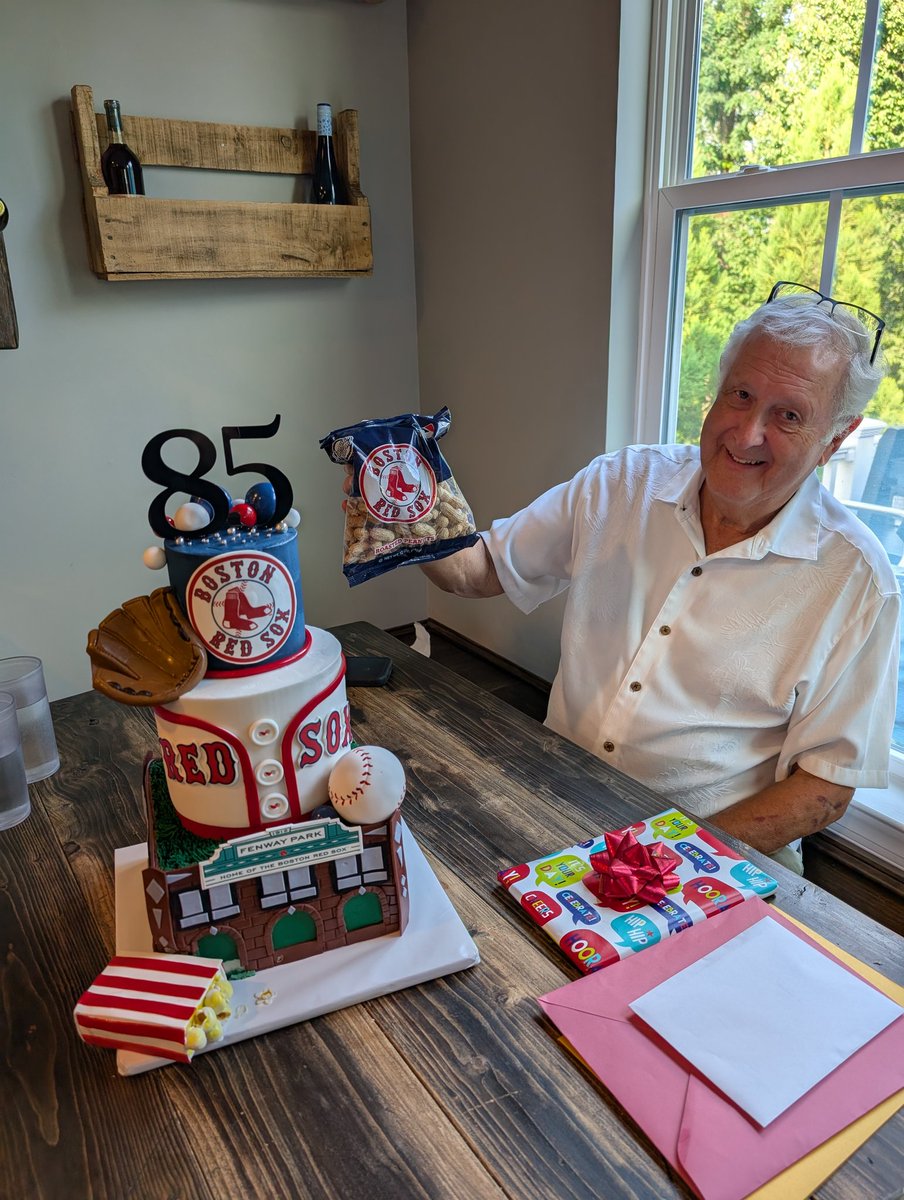 JodiFinkelstein's tweet photo. We're so excited to celebrate my dad's 85th birthday with @RedSox ! We love the team and the cake we got made!! https://t.co/XnZeliPaPW