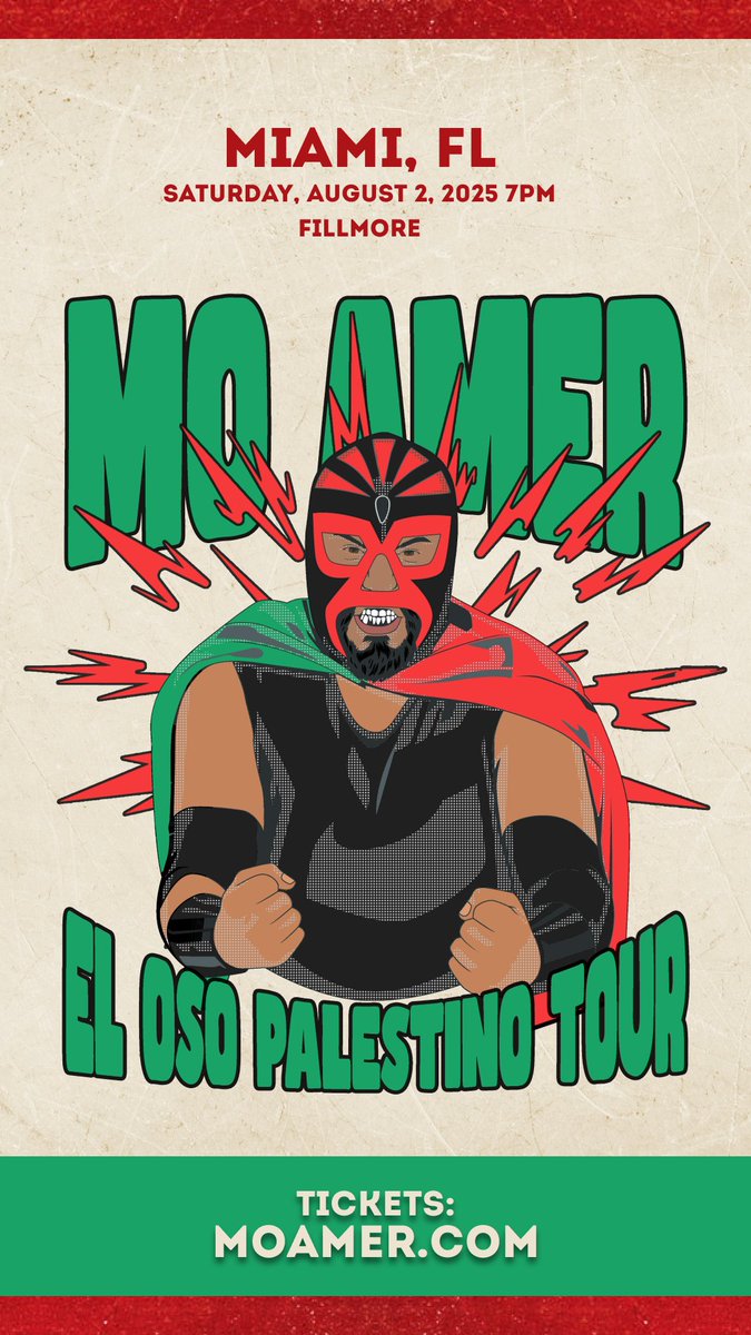 realmoamer's tweet image. Florida, the countdown is on. If you’re in Miami, Tampa, or Orlando you’ve still got a shot. Let's go!
