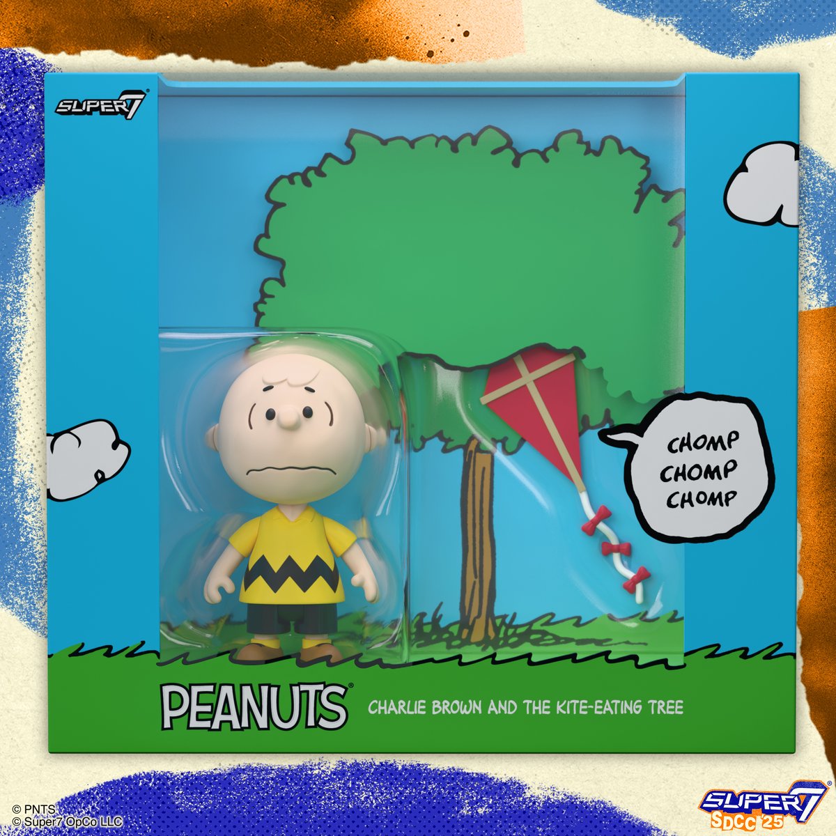super7store's tweet image. Chomp! Chomp! Chomp! The Kite-Eating Tree is after Charlie Brown’s kite again. Hurry to catch this San Diego Comic-Con exclusive ReAction Figures Diorama Box set. Coming soon! #Super7 #SDCC