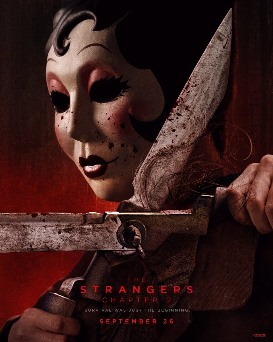 Cinemark's tweet image. NEW character posters for #TheStrangersMovie - Chapter 2
Back to finish what they started. In theatres September 26.