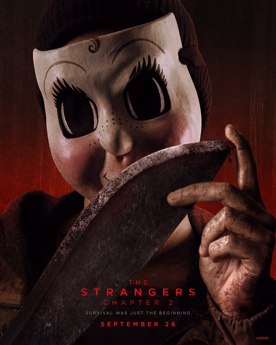 Cinemark's tweet image. NEW character posters for #TheStrangersMovie - Chapter 2
Back to finish what they started. In theatres September 26.