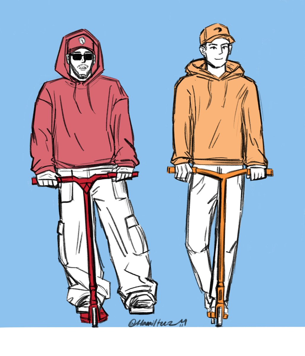 hamilteez's tweet image. day 16 drawing lewis and oscar
do you guys think they’re besties