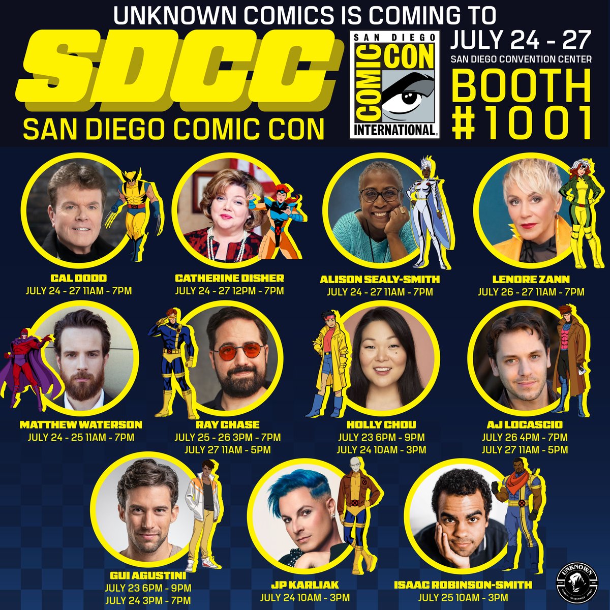 Unknown_Comics's tweet image. Chère, he's here! 🃏
Meet AJ LoCascio, the voice of Gambit from X-Men '97, at SDCC! He'll be at Booth #1001, July 26-27!
#SDCC #Gambit #AJLoCascio #XMen97 #VoiceActor