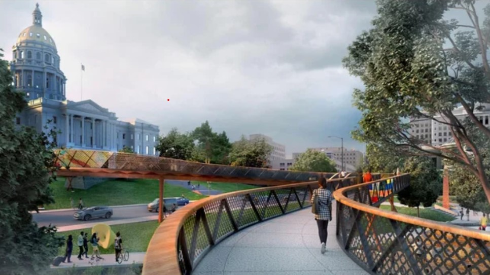 CBSNewsColorado's tweet image. Coloradans have spoken. And there will NOT be a bridge from the Colorado State Capitol to Veterans' Memorial Park to celebrate the state's 150th birthday next year. Watch the result of a statewide survey in Shaun Boyd's report on CBS News Colorado at 5.