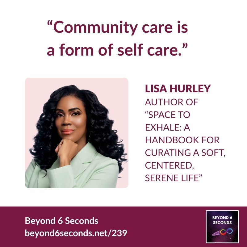On my latest episode, I talked with Lisa Hurley about her experience as a late-diagnosed autistic Black woman, what inspired her new book "Space To Exhale" and the importance of community and self-care: beyond6seconds.net/239