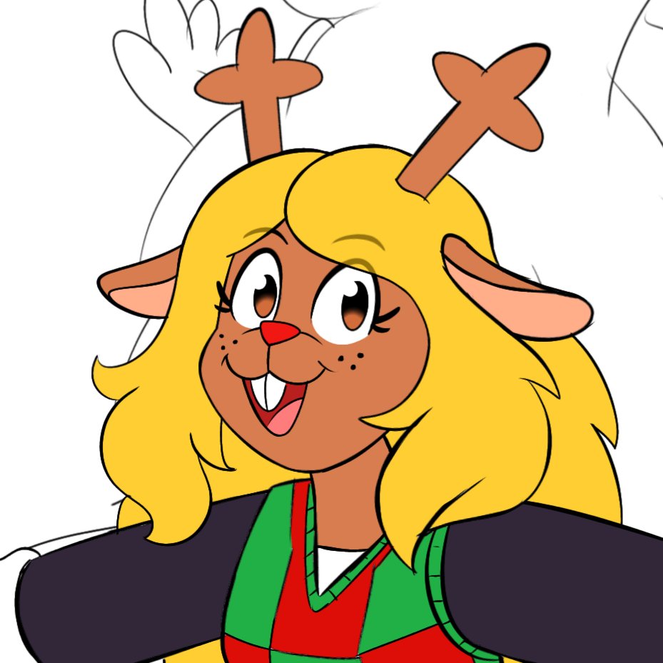 BlastPhox's tweet image. Noelle from Deltarune, practice!✍💚❤✨