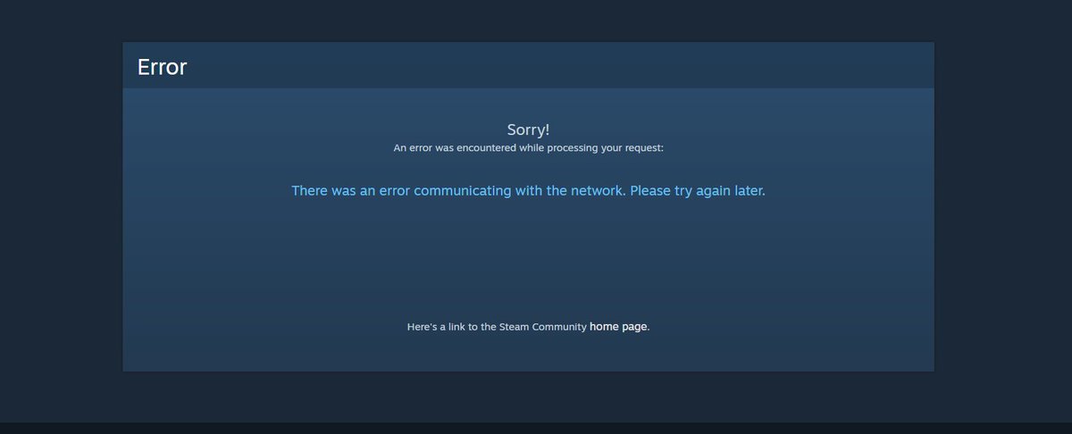 Tuesday panic! Steam is down!