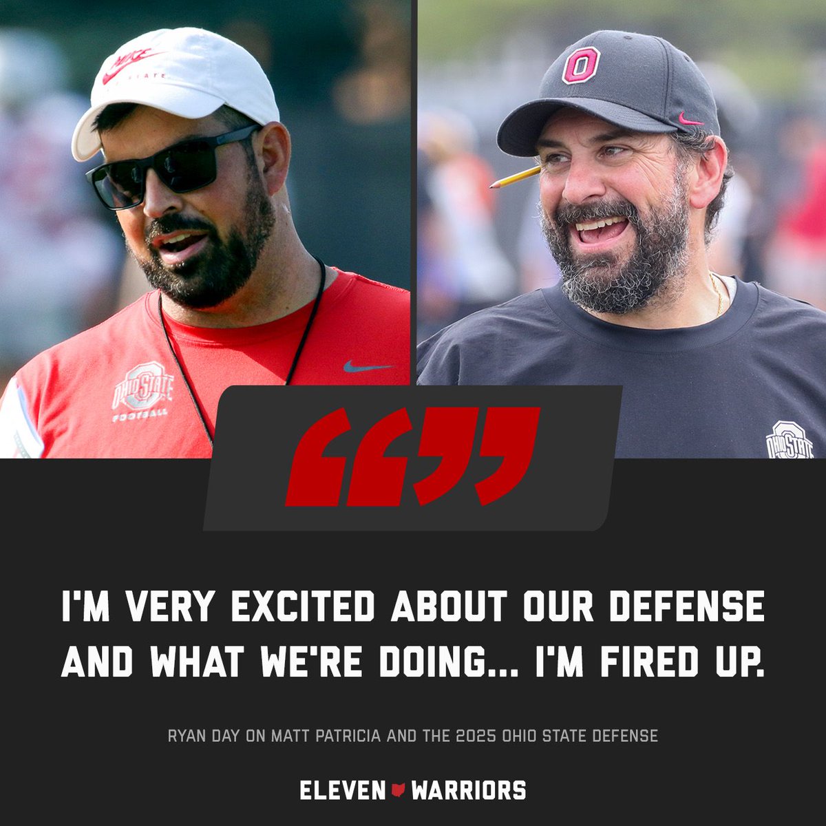 11W's tweet image. Ryan Day is fired up to see what Ohio State’s defense can accomplish in 2025 under first-year defensive coordinator Matt Patricia.
11w.rs/41a3xB9