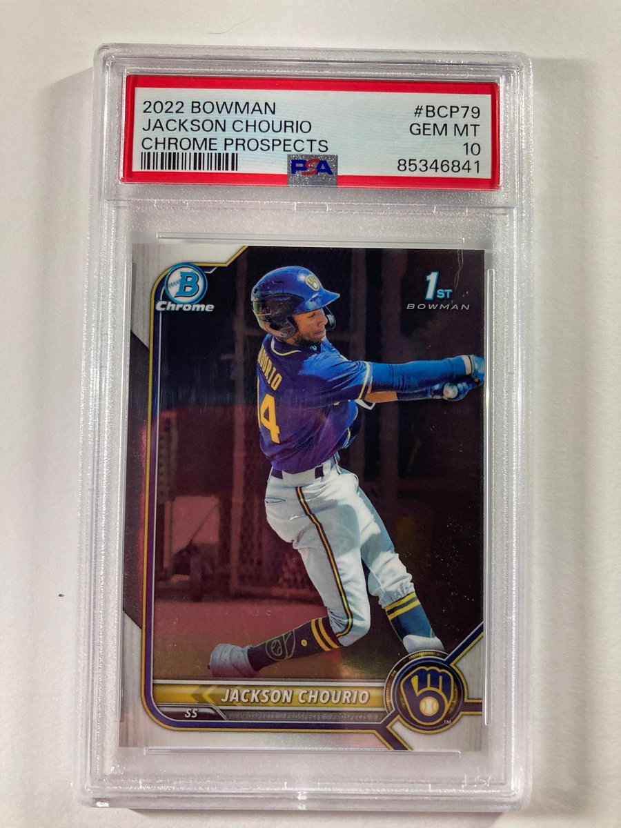 1218Sports's tweet image. 🚨MLB Raffle🚨
Mets/Giants Sunday
Winner gets choice from cards below
🔥Jackson Holliday Bowman Chrome Prospects RC PSA 10
🔥Jackson Chourio Bowman Chrome Prospects RC PSA 10
🔥Pack of Bowman Chrome
$6 Spot
Total R/H/E by both teams combined. Last digit in total Wins (0-9)