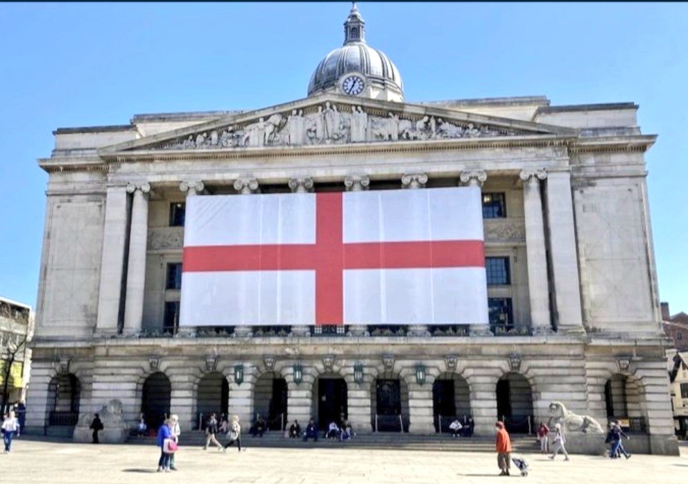 Neghat Khan (@cllrneghat) on Twitter photo 🏴 England Women are into another UEFA Women’s EURO final! 🏆
Let’s get the biggest St George’s flag in England 🏴 flying over <a href="/MyNottingham/">🏹 My Nottingham</a> Council House to show our support!
Anyone willing to sponsor the 18m by 8m flag going up – please DM me!
#Agyemang, #Kelly
#Lionesses 🏴 England Women are into another UEFA Women’s EURO final! 🏆
Let’s get the biggest St George’s flag in England 🏴 flying over <a href="/MyNottingham/">🏹 My Nottingham</a> Council House to show our support!
Anyone willing to sponsor the 18m by 8m flag going up – please DM me!
#Agyemang, #Kelly
#Lionesses