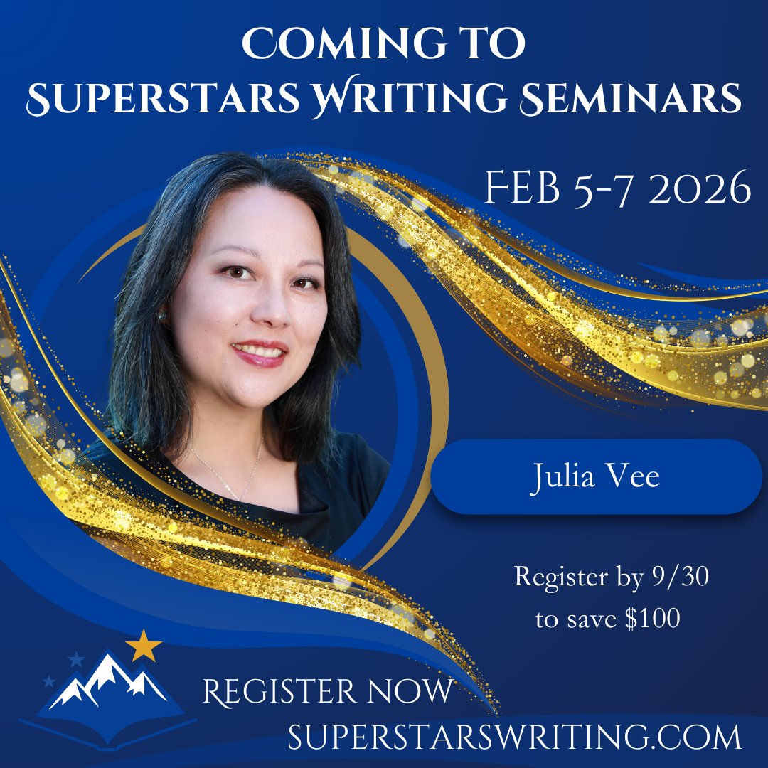 SuperstarsWrite's tweet image. Learn the business of writing from experienced writers and publishing professionals, including @valleygrrl, at Superstars Writing Seminars! Join us Feb 5-7, 2026! Register by 9/30 to save $100 superstarswriting.com #writingconference #writingseminar #writercommunity #writerlife