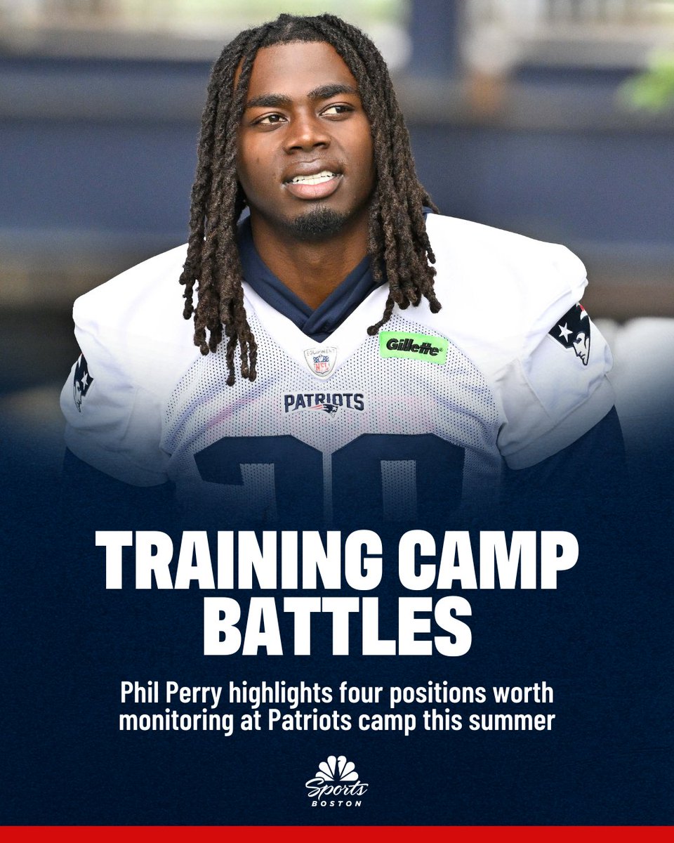 NBCSBoston's tweet image. How will Mike Vrabel and Josh McDaniels handle their backfield? Which rookie wideout will be most impressive?
@PhilAPerry highlights four position battles to watch at Patriots training camp ๐ tinyurl.com/yyj5sws5