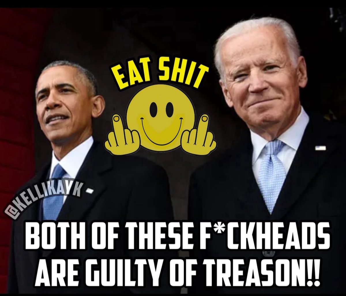 KelliKayK's tweet image. Obama and Joe Biden are both guilty of treason.
Send them both to alligator Alcatraz and let nature run its course.
