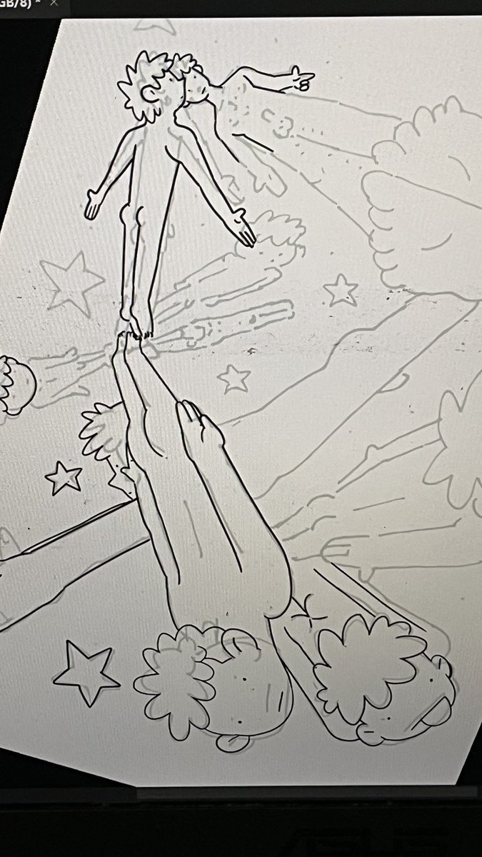 thdeu's tweet image. to finalmente conseguindo parir essa ilustração que estou dias tentando colocar no papel torçam por mim